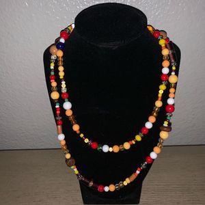 Fall leaves statement piece necklace